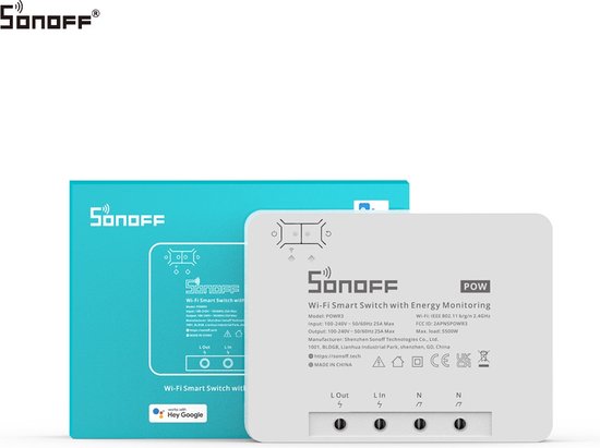 Sonoff POWR3 - WiFi - Stroom en Voltage Monitoren - Smart Schakelaar -  Smarthome | bol.com