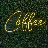 Groenovatie LED Neon Verlichting Bord "Coffee" - Incl. Adapter - 80x44cm - Warm Wit