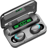 Draadloze bluetooth v5.0 tws hoofdtelefoon - led-display powerbank headset met microfoon