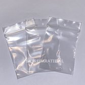 50x Gripzakjes/verpakkingszakjes 80 x 120 mm/ 8 x 12 cm - Luchtdichte zakjes met gripsluiting/druksluiting | Plastic hersluitbare verpakkingen
