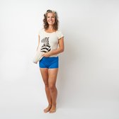 Moodies Undies - menstruatie- en incontinentie ondergoed - Bamboe Boyshort - Heavy/overnight kruisje - Blauw - maat M