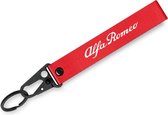 Strap Sleutelhanger Rood - Alfa Romeo Stijl - Past bij oa. Alfa Romeo Guilietta / Giulia / MiTo / Stelvio / Brera / Spider / 145 / 146 / 147 / 4C - Sleutel Hanger Keychain Cadeau -