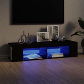 Decoways - Tv-meubel met LED-verlichting 135x39x30 cm zwart