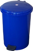 50 Liter blauw Prullenbak pedaalemmer rond