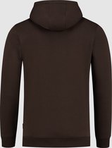 Purewhite -  Heren Slim Fit   Hoodie  - Bruin - Maat XXL
