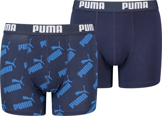 PUMA jongens 2P boxers AOP logo blauw III - 170/176