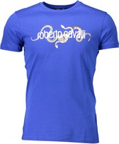 Roberto Cavalli T-shirt Blauw XL Heren