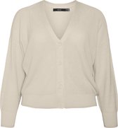 Vero Moda Curve VMTULEX LS SHORT V-NECK CARD. CURVE Dames Vest - Maat L-48/50