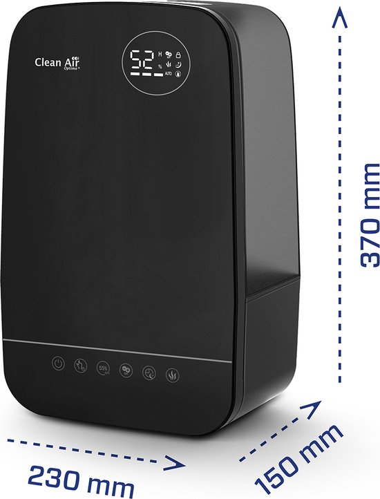 Clean Air Optima® CA-606B - Luchtbevochtiger met Ionisator en Aromatherapie - Geschikt voor Woonkamer, Kantoor, Babykamer, Slaapkamer
