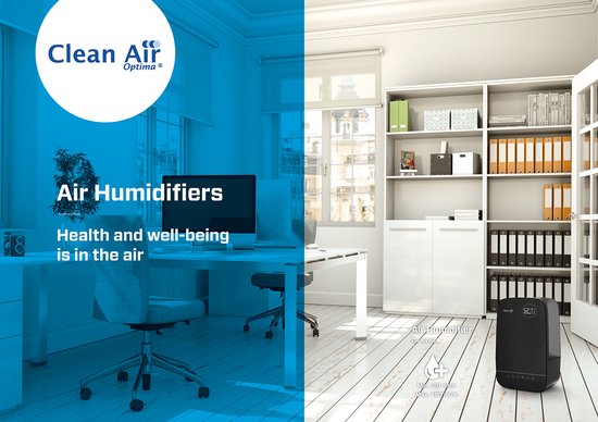 Clean Air Optima® CA-606B - Luchtbevochtiger met Ionisator en Aromatherapie - Geschikt voor Woonkamer, Kantoor, Babykamer, Slaapkamer