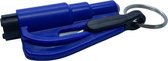 KeyHammer 'Pocket 2-in-1' - Veiligheidshamer Auto - Veiligheidshamer aan Sleutelhanger - Noodhamer - Lifehammer Auto - Blauw