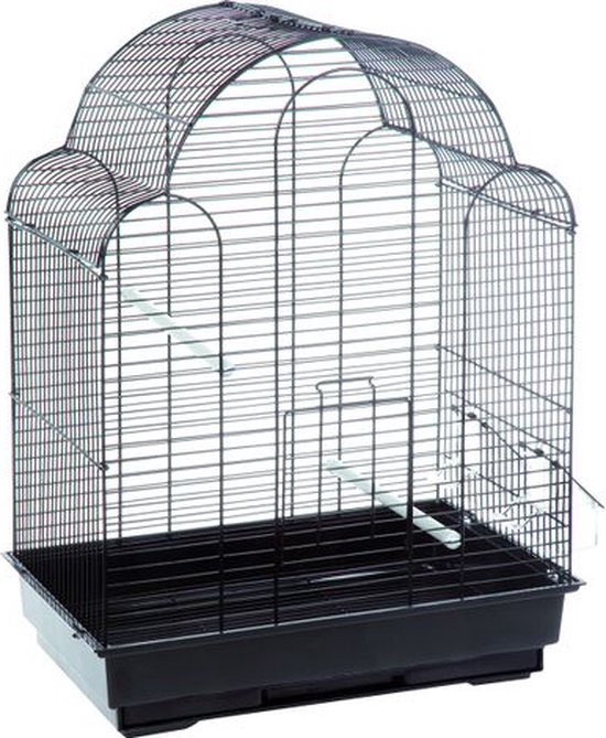 Flamingo parkietenkooi bali zwart - 42cm L x 30cm B x 57.5cm H