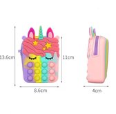 Akyol Pop it tas - Fidget toys - fidget unicorn schoudertas - unicorn tas-pop it unicorn tasje - schoudertasje pop it - Rainbow unicorn pop it bag - Kerst cadeau tas - fidget popit