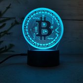 Klarigo®️ Nachtlamp – 3D LED Lamp Illusie – 16 Kleuren – Bureaulamp – Bitcoin Lamp – Crypto - Sfeerlamp – Nachtlampje Kinderen – Creative Lamp - Afstandsbediening