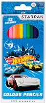 Hot Wheels Kleurpotloden 12 stuks Starpak - Hotwheels Auto - Auto Potloden - Kleurpotloden voor Kinderen -