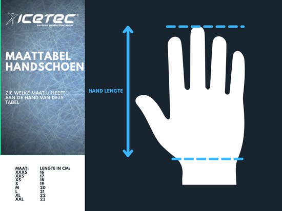 Icetec | Snijvaste Schaatshandschoenen - Zwart - L - Icetec