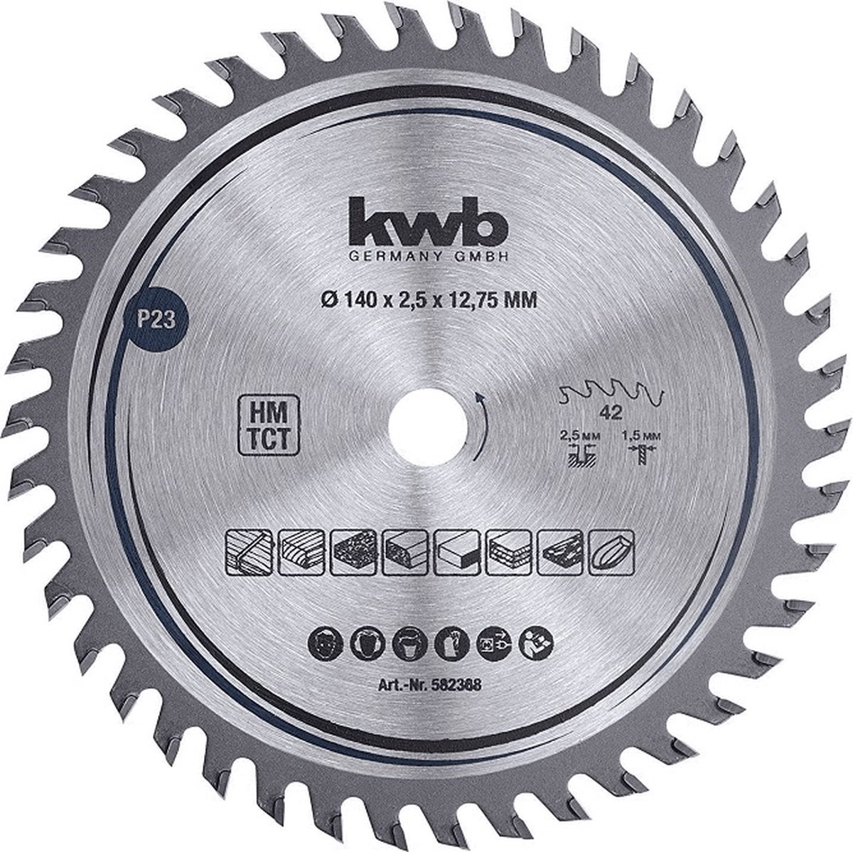 KWB Cirkelzaagblad P23 – 140×12.75mm (42 tanden)