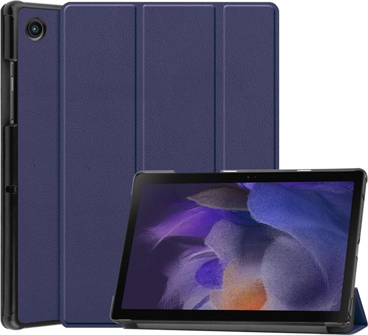 Arara Hoes Geschikt voor Samsung Galaxy Tab A8 (2021/2022) 10.5 inch - Tri-Fold bookcase - Donker Blauw
