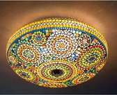 Plafondlamp mozaïek multi color - 50 cm.