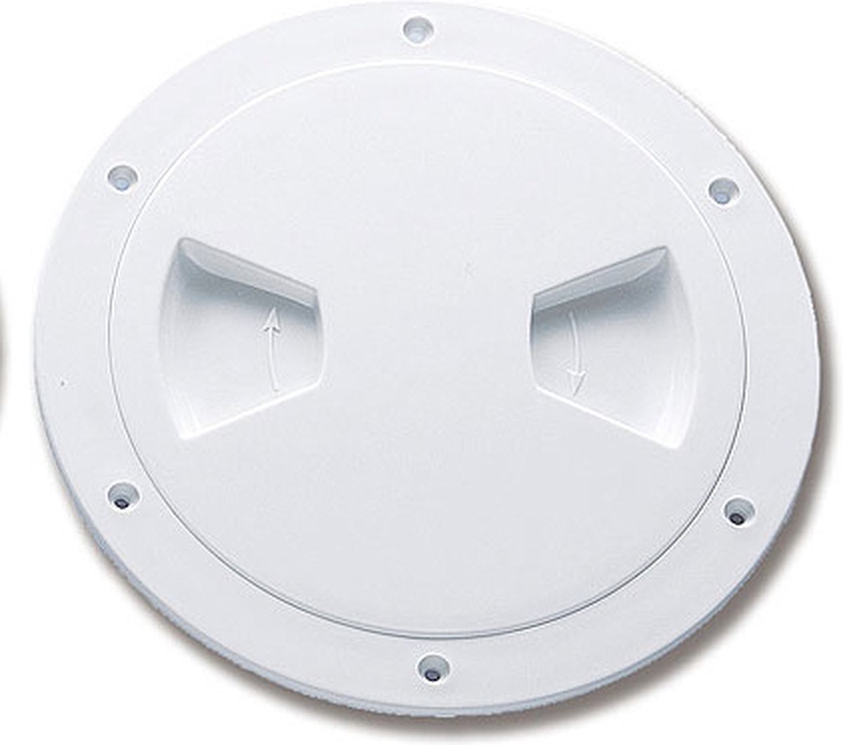 Inspectieluik wit 140 mm rond met schroefdeksel