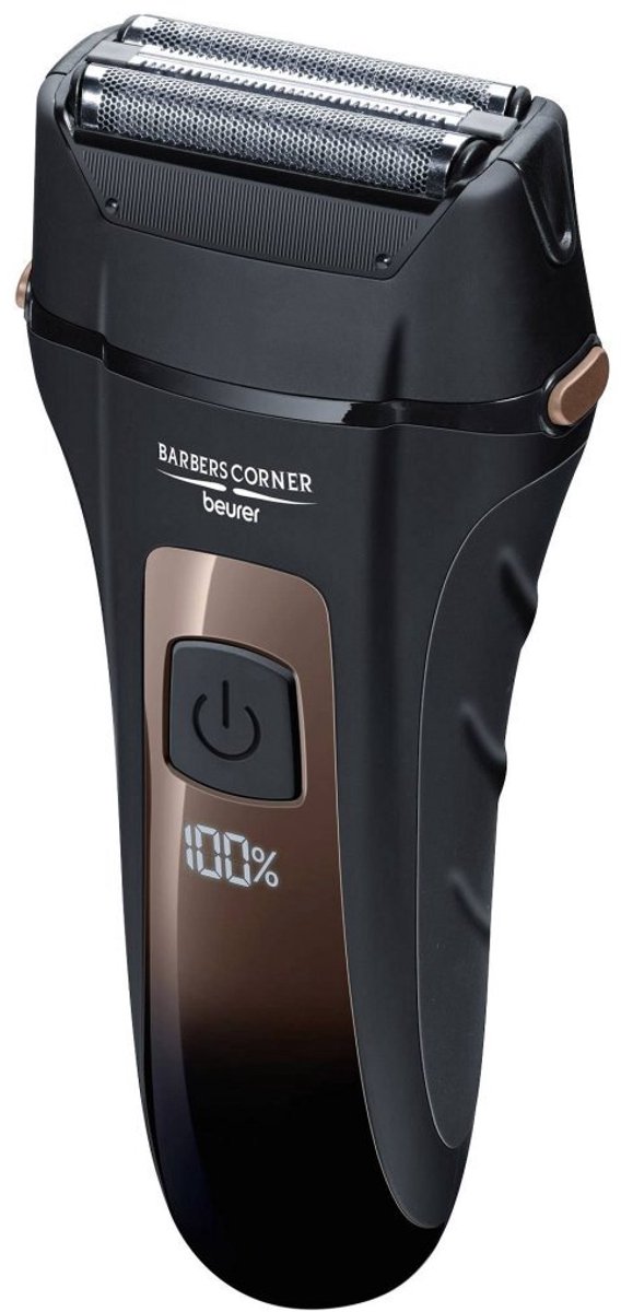 Beurer HR 7000 Scheerapparaat - Baardtrimmer - Foil shaver/Folie scheerblad - Uitschuifbare precisietrimmer - 3 Mesjes - LED display - Waterbestendig (IPX 6) - Snel laden 60 min. - Draadloos gebruik of netvoeding - 3 Jaar garantie