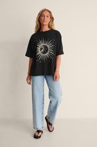 na-kd Sun and Moon Dames T-shirt - Maat Medium