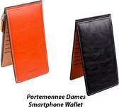 2 Stuks Portemonnee Dames Smartphone Wallet in Roze Kleur
