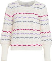 VILA VIALEXA L/S STRIPE KNIT TOP Dames Trui - Maat L