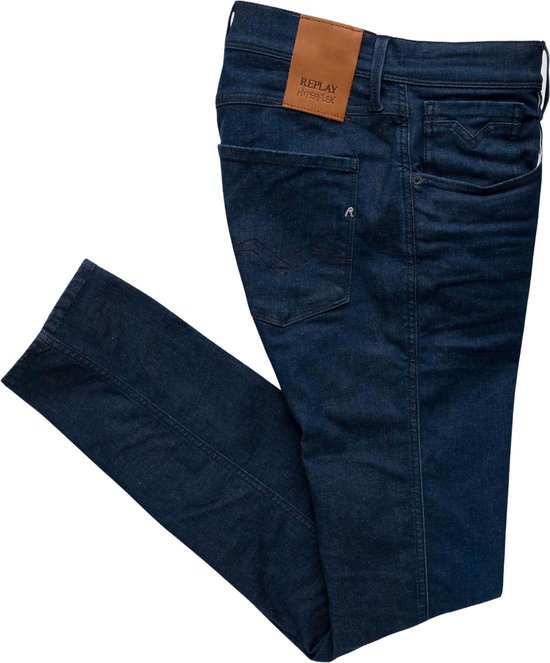 Replay Heren Hyperflex Stretch Jeans Donkerblauw maat 34/34 | bol.com