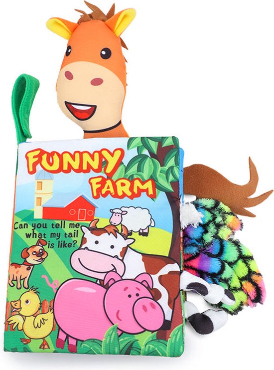 Foto: Baby boek knisperboekje baby born sinterklaas kerstcadeau boek voor kinderen educatief baby speelgoed zacht baby boek zacht speelgoed speelgoed voor baby speelgoed voor kinderen funny farm thema