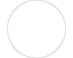 Blanco wit glans sticker, beschrijfbaar 150 mm