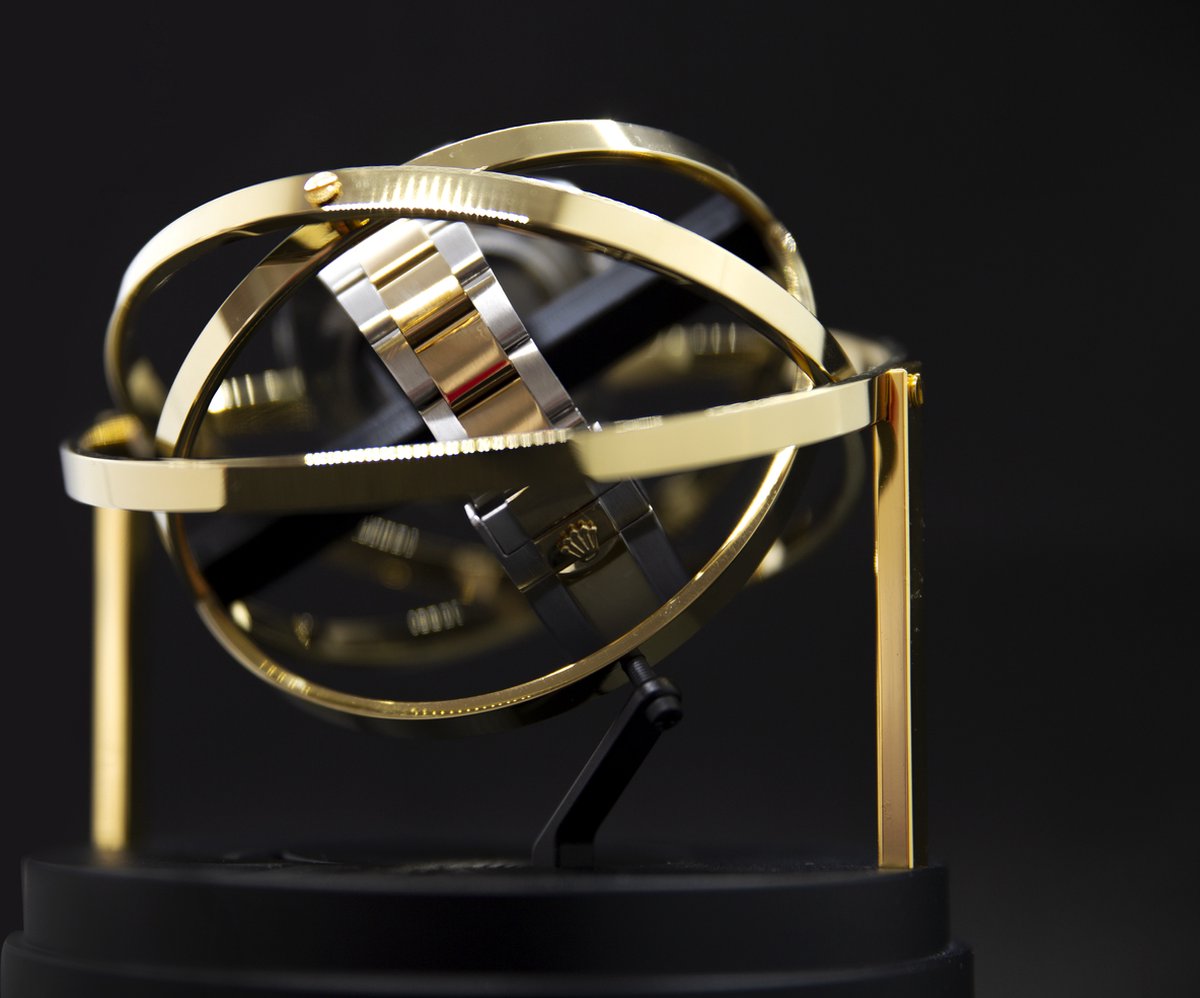 Elbrus Horology - Goud - Oplaadbare batterij - Tourbillon Horloge Opwinder - Gyrowinder Orbit Watch Winder