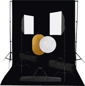 Everest Fotostudioset met softboxlampen, achtergrond en reflector
