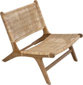 Rotan stoel Rawi - Rotan loungestoel - Houten relaxstoel voor binnen