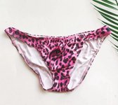 Sexy Luipaard Print Roze Slip Maat L