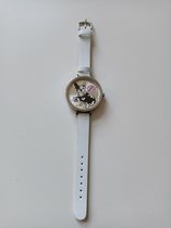 Horloge wit met afbeelding hond