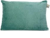 Kussen | 35 x 50cm | Imbarro | Aqua | Velours Katoen | Sierkussen |