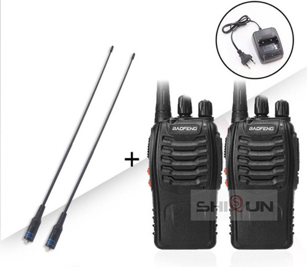 ShiSun Walkie talkie | Portofoon - Set 2 stuks - Groot bereik - Voor professioneel gebruik - 400-470Mhz