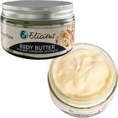 Elicious® - Body Butter - Roos - 100% Natuurlijk - Huidverzorging - Natuurlijke Skincare - Moisturizer - Plasticvrij - SLS vrij - Vegan - Dierproefvrij - 200gr