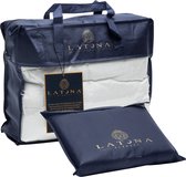 Latona Blanket® Verzwaringsdeken 5kg - Weighted Blanket met antraciet minky fleece hoes en kussensloop - Wit - 140 x 200cm