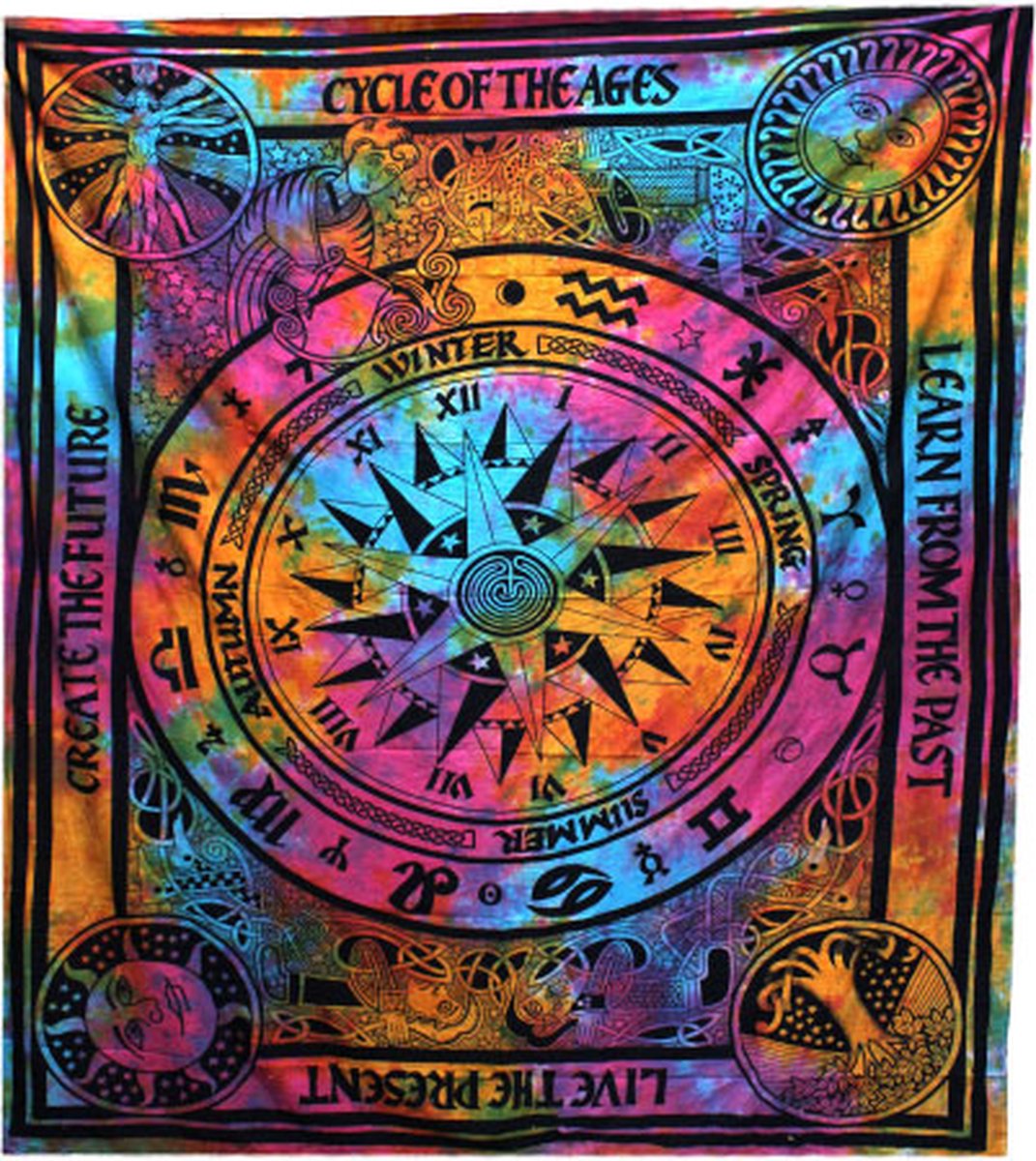 Dubbel katoenen sprei + wandkleed - Circle of Ages