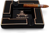 Havanax® Keramische Asbak - Zwart Asbakje - Sigaren & Sigaretten - Tafelasbak - Cubaanse Stijl - Voor Binnen & Buiten - Groot