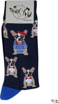 Sockyou 1 paar - vrolijke Franse Bulldog bamboe sokken - Maat 35-39
