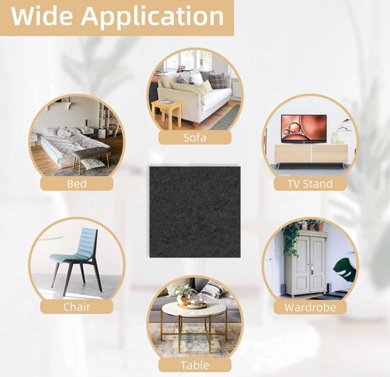 Meubilair Pads Vloerbeschermers X-PROTECTOR 48 stuks, Premium Beige 25 mm - Vilten Pads voor Stoelpoten - Meubilair Vilten Pads voor Meubelpoten - Enorme Hoeveelheid Vloerbescherming Pads