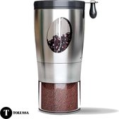Bol.com Tolussa Koffiemolen Handmatig - Bonenmaler - Koffiemaler - RVS - 5 standen aanbieding
