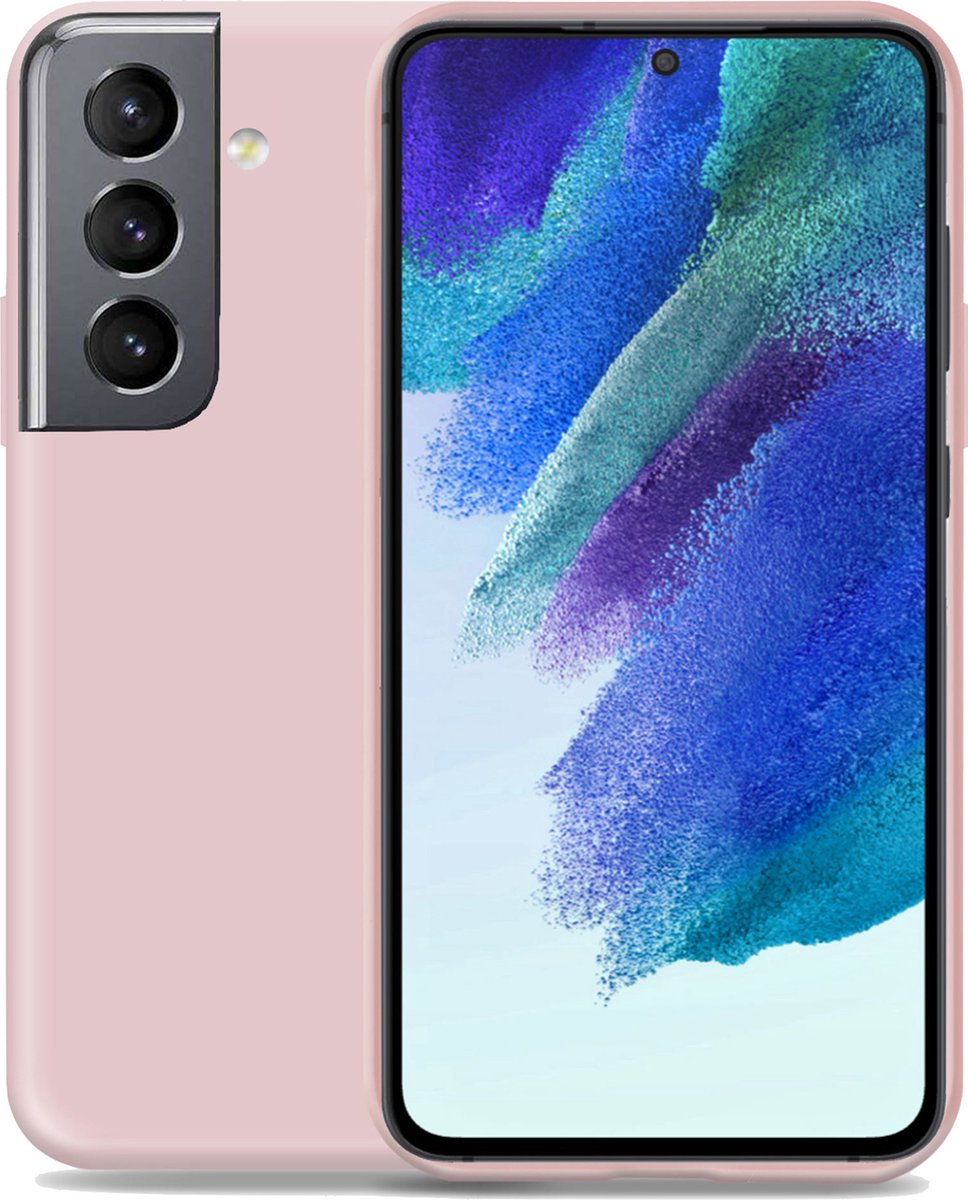 Hoesje geschikt voor Samsung S21 FE - Liquid Back Case Rose