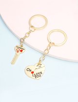2 sleutelhanger hartvormige/ I love you sleutelhanger/ sleutelbos/  valentijn/ liefdevol/koppel cadeau