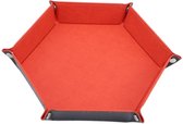 LJP - Dobbelsteenbak - Pitjesbak - Dice Tray - Oranjerood - Dungeons and Dragons - Dobbelbak - Dobbelpiste - Pokerpiste - Dobbelstenen - Yathzee