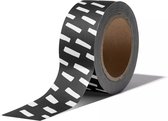 Washi Tape - Zwart Wit Decoratietape Maskingtape - Inpakken 15 mm x 10 m