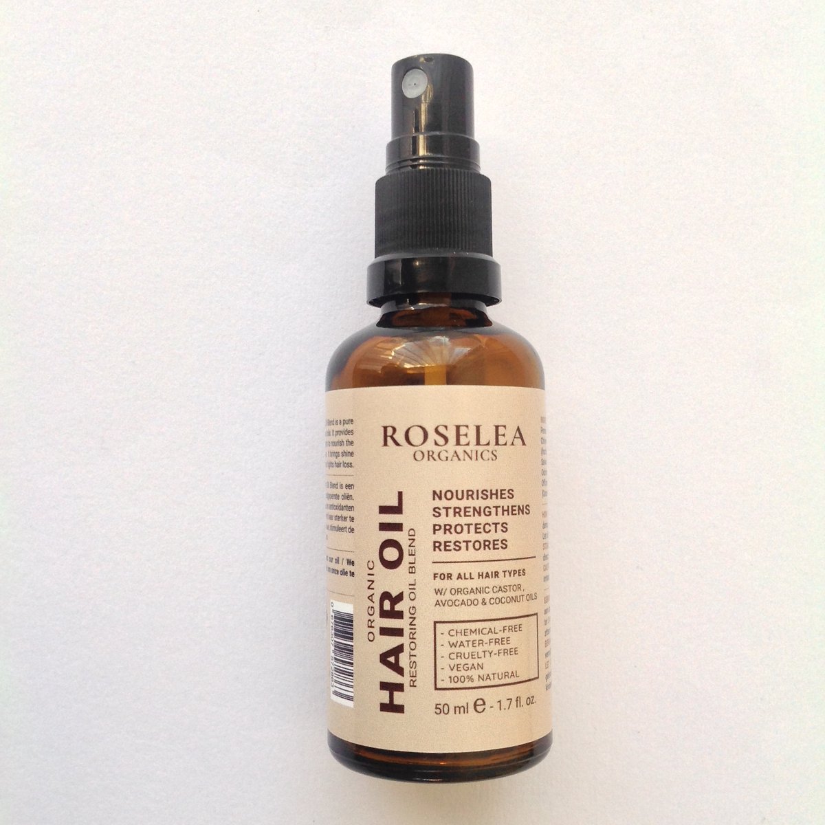 Roselea Organics - Natuurlijk Haargroei Serum – Stimuleert Haargroei - Voorkomt, Vermindert en Vertraagt Haaruitval - Geformuleerd met 100% natuurlijke ingrediënten.